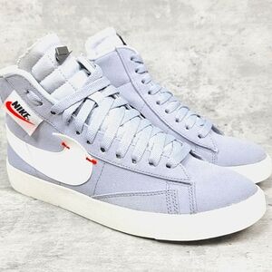 Nike Blazer Mid Rebel Wolf Grey White Black Shoes (Kids 6.5/ Woman's 7.5)